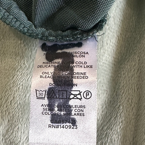 LOFT Emerald Velvet green Blouse size M puff sleeve fairy - Picture 7 of 11